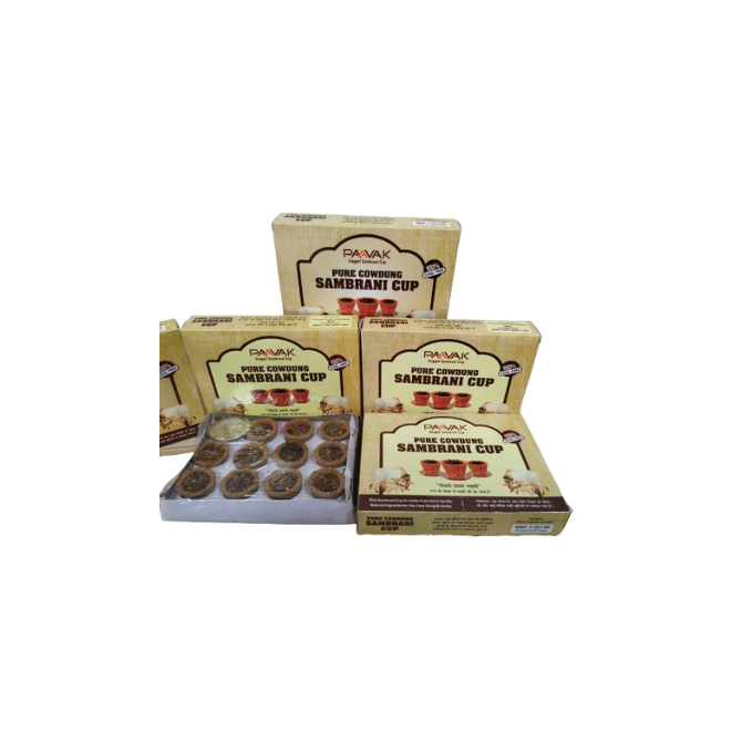 Pure CowDung Sambrani Dhoop Cups