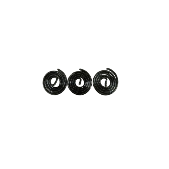 Black Wavy Round Clockwise Springs