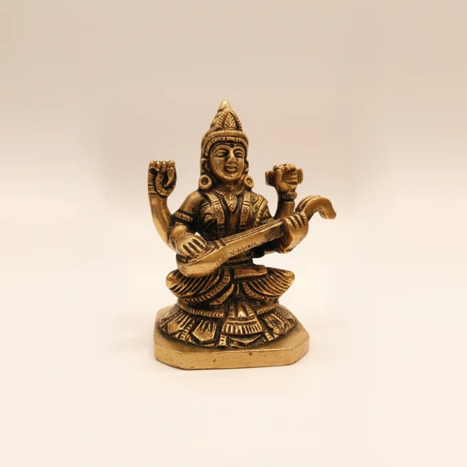 Brass Saraswati (Small)