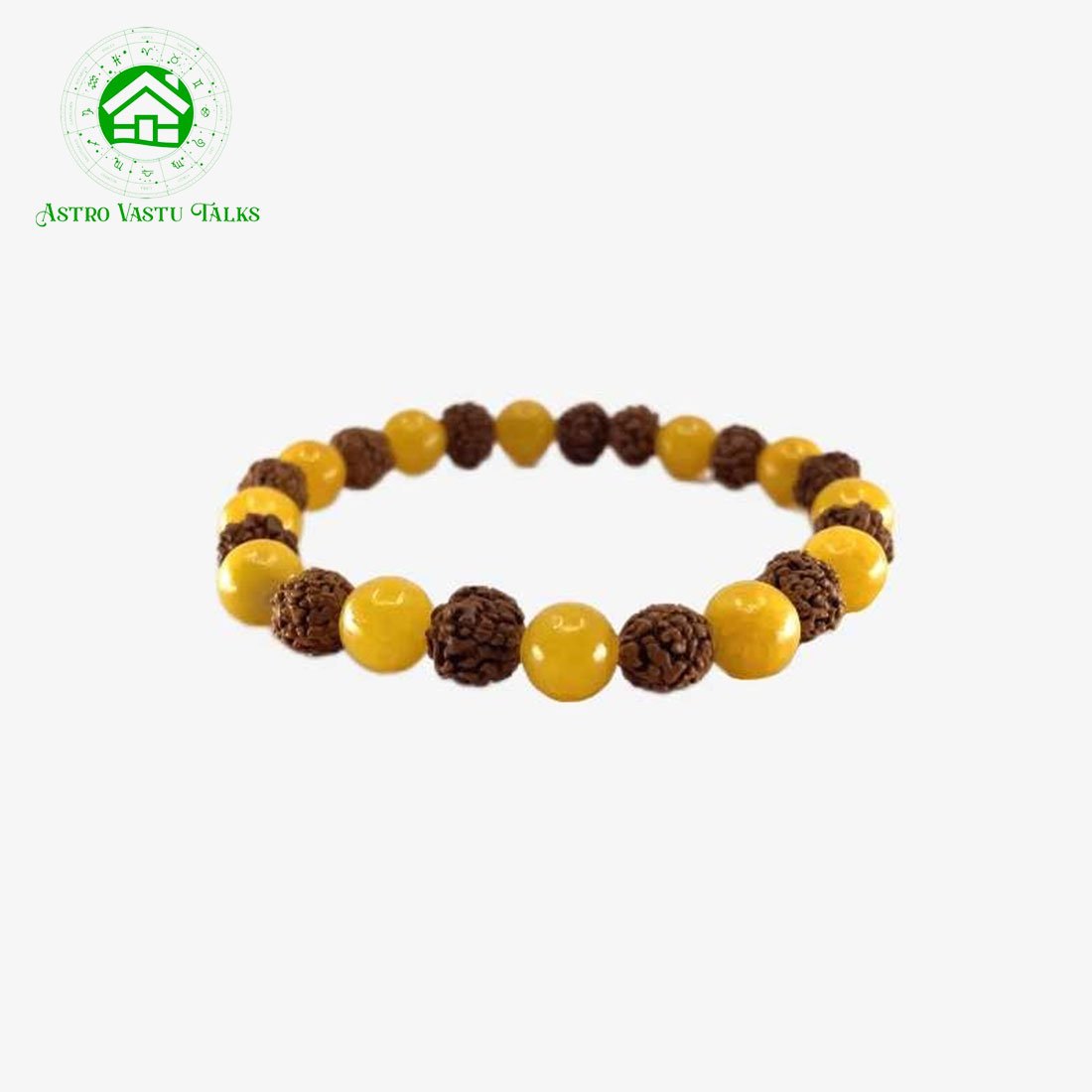 5 Mukhi Rudraksha Yellow Aventurine Bracelet