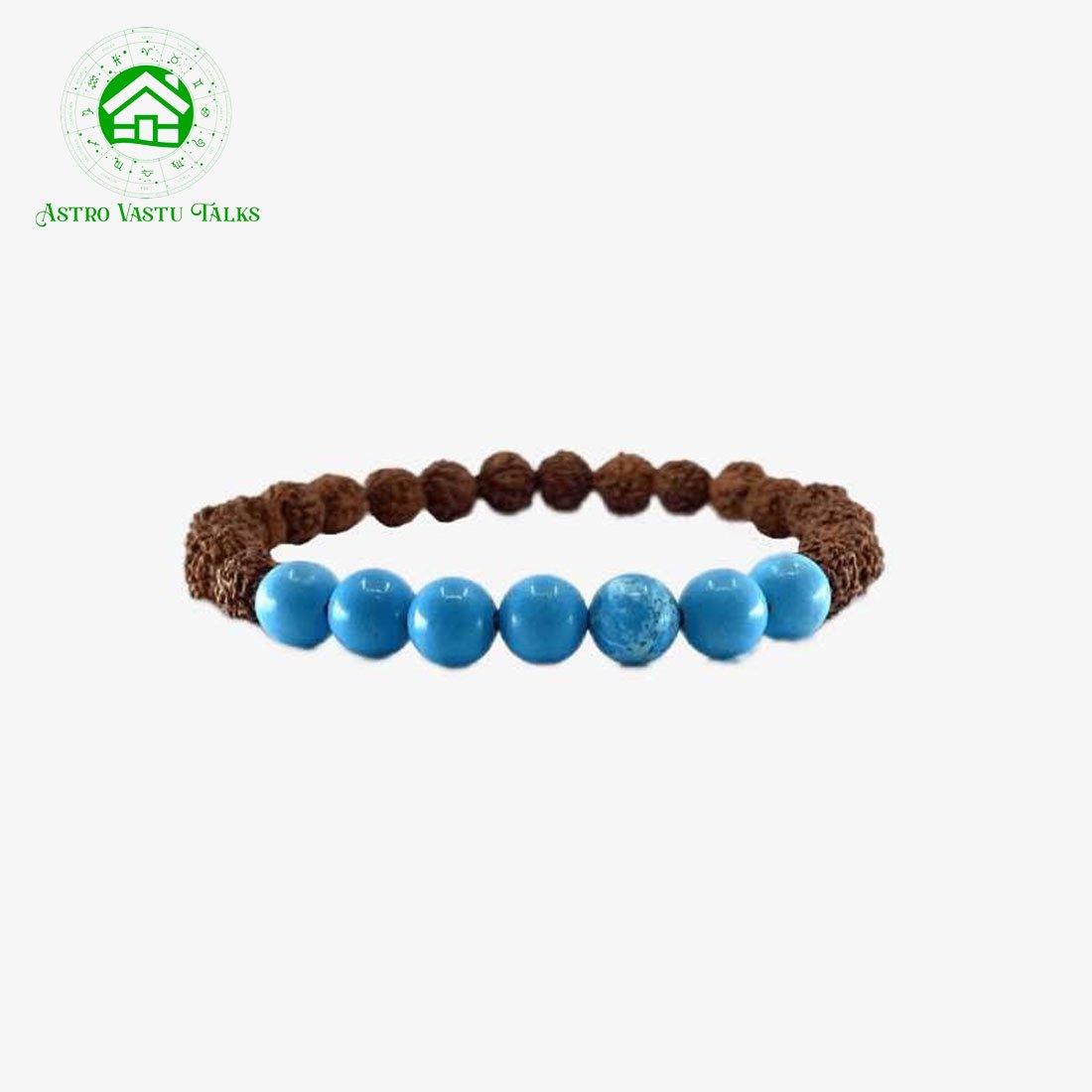 5 Mukhi Rudraksha & Firoza Bracelet