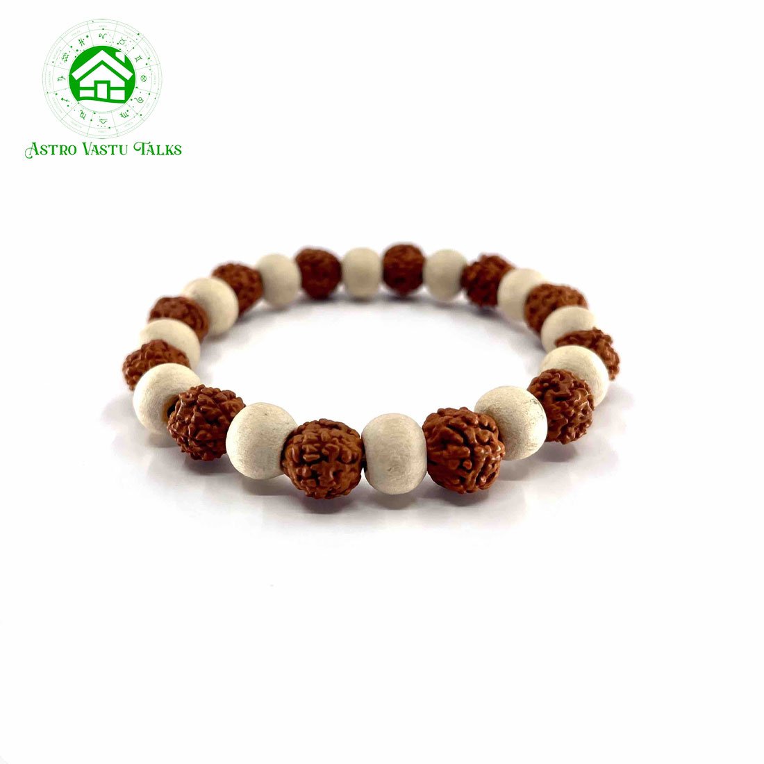 5 Mukhi Rudraksha Tulsi Bracelet