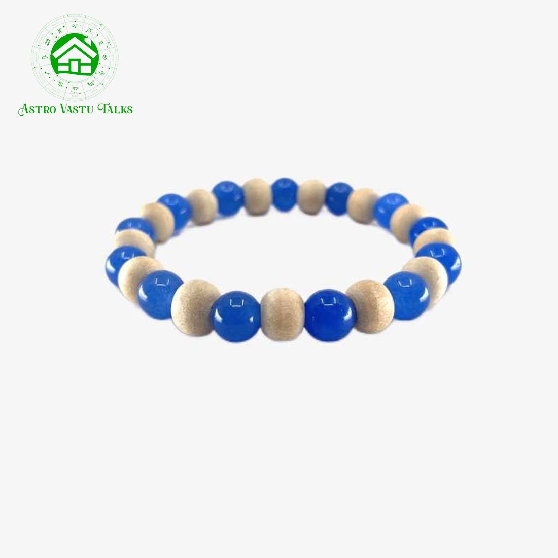 Blue Agate with Tulsi Bracelet