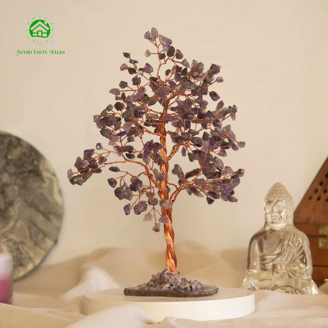 Amethyst Crystal Tree Of Life With Agate Base