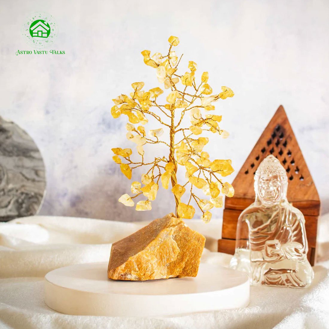 Citrine Tree With Yellow Aventurine Base