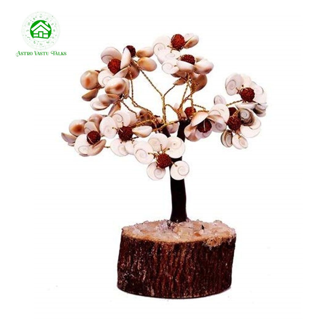 Natural & Original Gomti Chakra | Gomati Chakra Tree for Good Luck & Prosperity (50 Beads Approx) Decorative Showpiece - (Stone, Multicolor)