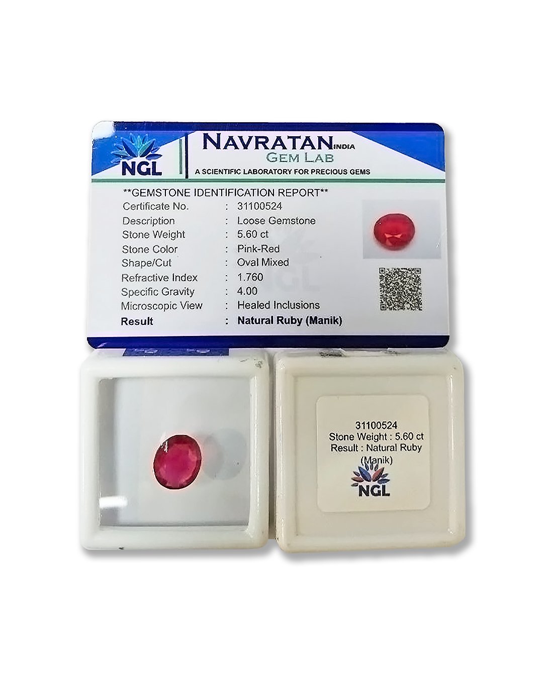 Ruby Manik - 5.60 ct